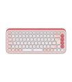 Logitech Pop Icon Keys Teclado Inalambrico - Bluetooth - Indicadores Luminosos - Autonomia hasta 36 Meses - Color Blanco y Naran