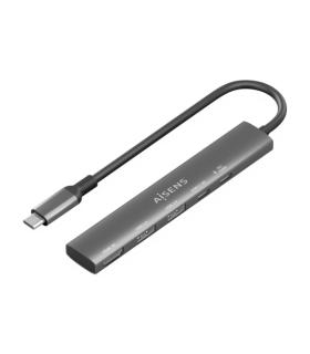 Aisens USB-C Dock 5 en 1 - USB-C a 1xHDMI - 2xUSB-A - 1xUSB-C - 1xUSB-C PD 100W - 15cm - Color Gris