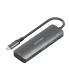 Aisens USB-C Dock 6 en 1 - USB-C a 1xHDMI - 2xUSB-A - 1xUSB-C PD 100W - 1xSD - 1xMicroSD - 15cm - Color Gris