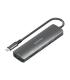Aisens USB-C Dock 6 en 1 - USB-C a 1xHDMI - 3xUSB-A - 1xSD - 1xMicroSD - 15cm - Color Gris