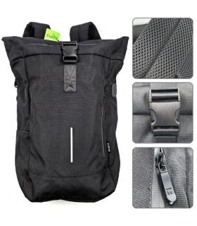 Ewent EW2536 Trendy Roll Mochila para Portatil hasta 17,3" - Imprermeable - Correa para Trolley - Espalda y Hombros Transpirable