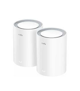 Cudy Pack de 2 Sistemas WiFi Mesh 7 Gigabit Dual Band BE3600 - Velocidad hasta 1000Mbps - 3 Puertos - Antenas Internas - Color..