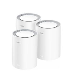 Cudy Pack de 3 Sistemas WiFi Mesh 7 Gigabit Dual Band BE3600 - Velocidad hasta 1000Mbps - 3 Puertos - Antenas Internas - Color..