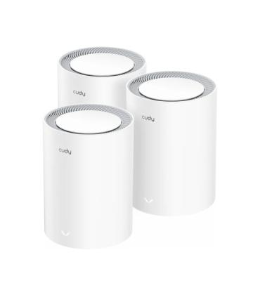 Cudy Pack de 3 Sistemas WiFi Mesh 7 Gigabit Dual Band BE3600 - Velocidad hasta 1000Mbps - 3 Puertos - Antenas Internas - Color..