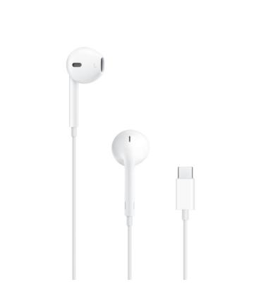 Apple EarPods Auriculares Binaurales USB-C - Microfono Integrado - Control de Volumen - Color Blanco