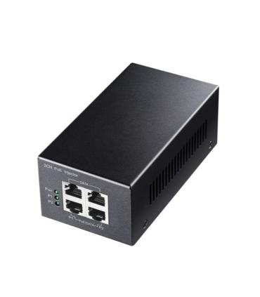 Cudy Inyector Gigabit PoE+/PoE - Potencia hasta 30W - 4 Puertos - Datos y Alimentacion por El Mismo Cable hasta 100m - Carcasa..