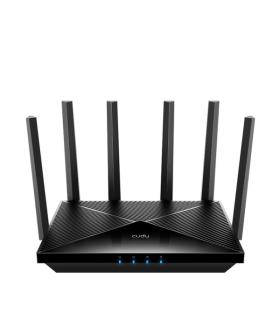 Cudy Router WiFi 7 Mesh Tribanda BE11000 de 2.5G - Velocidad hasta 2500Mbps - 4 Puertos - 6 Antenas Fijas de 5dBi - Tecnologia..