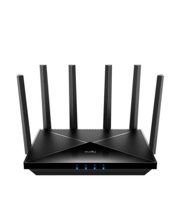 Cudy Router WiFi 7 Mesh Tribanda BE11000 de 2.5G - Velocidad hasta 2500Mbps - 4 Puertos - 6 Antenas Fijas de 5dBi - Tecnologia..