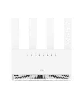 Cudy Router WiFi 7 Gigabit Dual Band BE3600 - Velocidad hasta 1000Mbps - 4 Puertos - 4 Antenas Fijas de 5dBi - Tecnologia MU-MIM