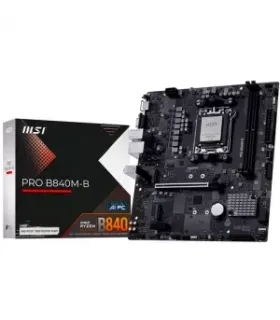 PLACA MSI PRO B840M-B,AMD,AM5,B840,4DDR5,256GB,1HDMI,4SATA3+2M.2,GBLAN,4USB3.2,MATX