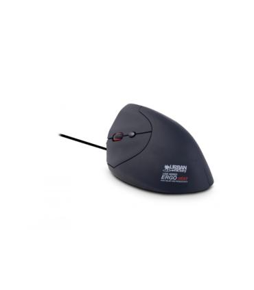 Urban Factory Ergo Next Raton Vertical Ergonomico con Cable - 1200-3600dpi - 6 Botones - Uso Zurdo - Color Negro