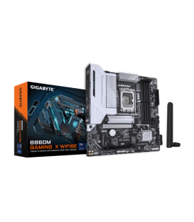 PLACA GIGABYTE B860M GAMING X WIFI6E,INTEL,1851,B860,4DDR5,256GB,HDMI+DP+USB4,4SATA+2M.2,2.5GBELAN+WIFI6E+BT5.3,3USB3.2,MATX