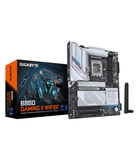 GIGABYTE B860 GAMING X WIFI6E Placa base - CPUs Intel Core Ultra, VRM de 12+1+2+1 fases, hasta 9066MHz DDR5, 1xPCIe 5.0 + 2xPCIe