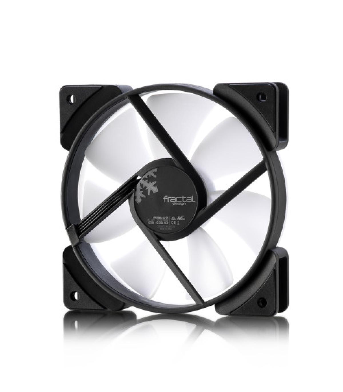 Fractal Design Prisma AL-12 PWM Carcasa del ordenador Ventilador 12 cm Negro, Blanco 1 pieza(s