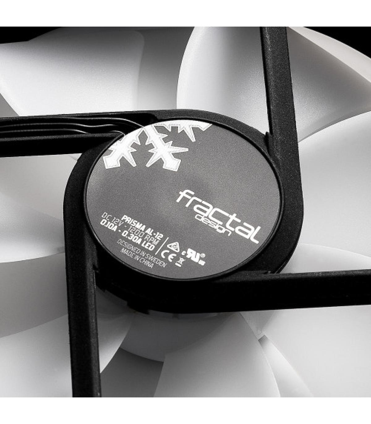 Fractal Design Prisma AL-12 PWM Carcasa del ordenador Ventilador 12 cm Negro, Blanco 1 pieza(s