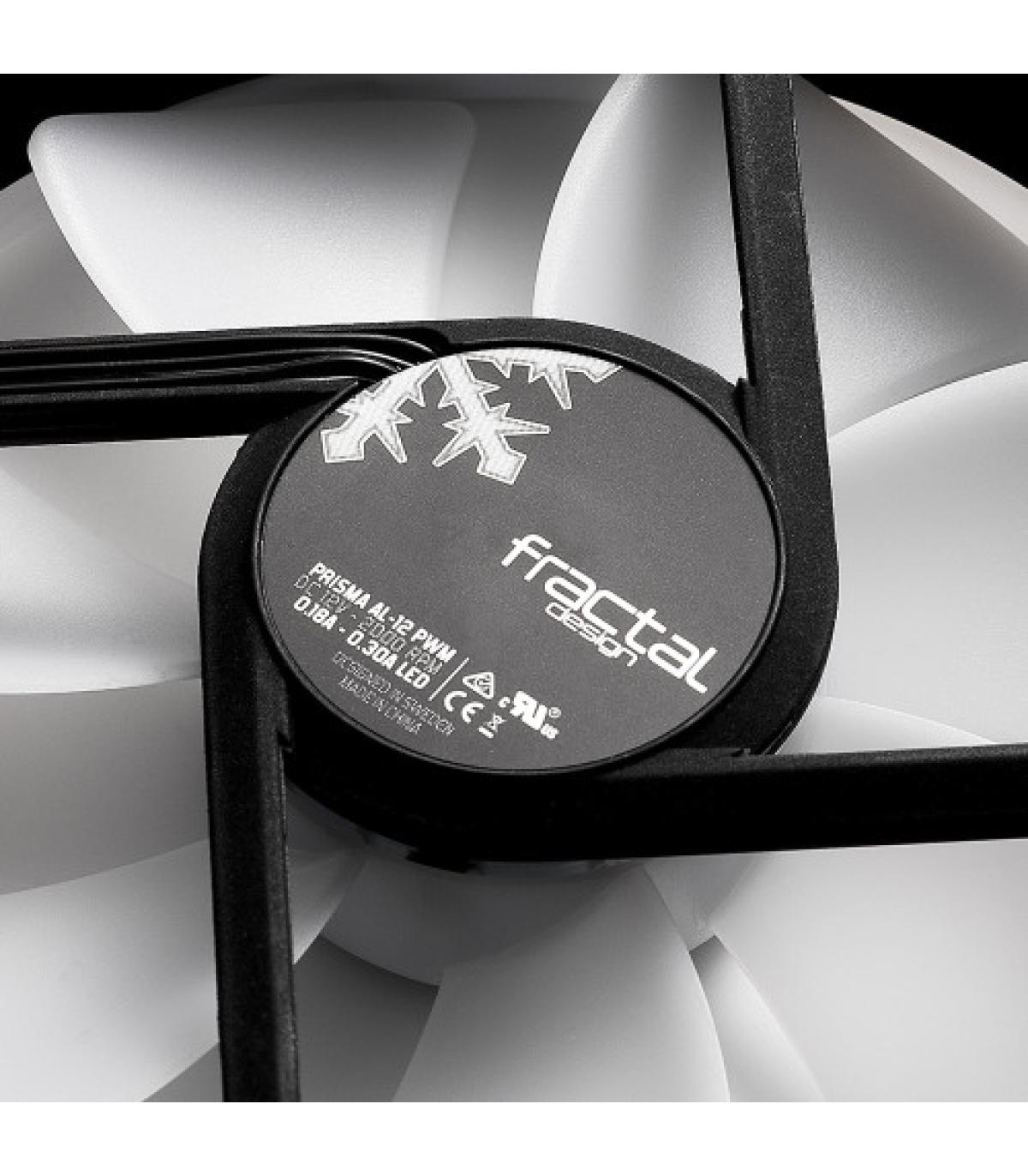 Fractal Design Prisma AL-12 PWM Carcasa del ordenador Ventilador 12 cm Negro, Blanco 1 pieza(s