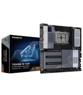 GIGABYTE TRX50 AI TOP-2B Placa Base – Procesadores AMD Ryzen Threadripper PRO 7000, VRM digital de 16+8+4 fases, hasta 5200 MHz.