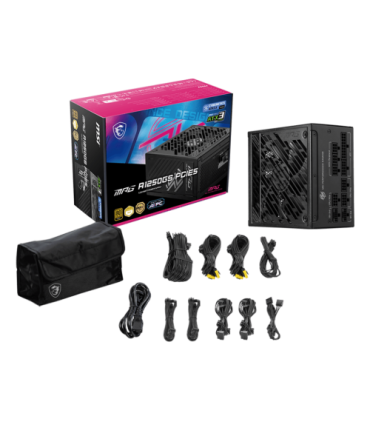MSI MPG A1250GS PCIE5 unidad de fuente de alimentación 1250 W 20+4 pin ATX ATX Negro