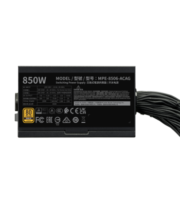 Cooler Master MWE GOLD 850 V3 unidad de fuente de alimentación 850 W 24-pin ATX ATX Negro