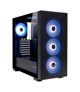 Unykach Revelat Mesh Black Caja ATX, Micro ATX, ITX - Lateral de Vidrio Templado - 3.5", 2.5" - USB-A 3.0, USB-C y Audio - 4 Ven