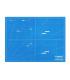 Dahle 10692 Plancha de Corte A2 45x60cm - 5 Capas con Nucleo Resistente al Corte - Lineas de Orientacion - Color Azul