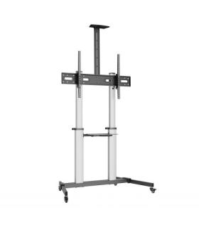Ewent EW1592 Soporte de Suelo para Pantallas Interactivas/TV de 60 a 100" - Bandeja Multiusos - Peso Max. 100kg - Altura e Incli