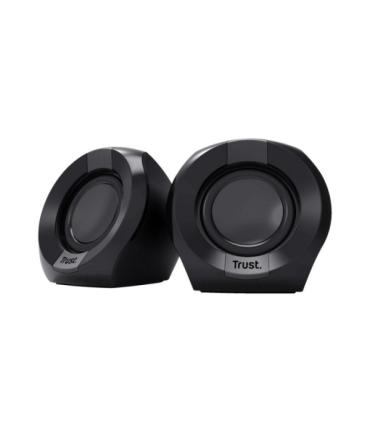 Trust Altavoces 2.0 USB 8W - Entrada y Salida Jack 3.5mm - Cable de 1.30m - Color Negro