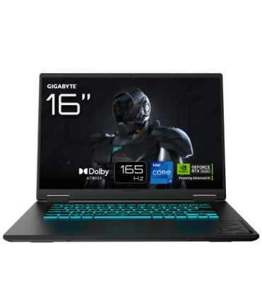 GIGABYTE GAMING A16 CWH Portátil Gaming - 16,0“, 165Hz WQXGA, Intel Core i7-13620H, NVIDIA RTX 5070, 32GB DDR5 5200MHz, 1 x SSD.