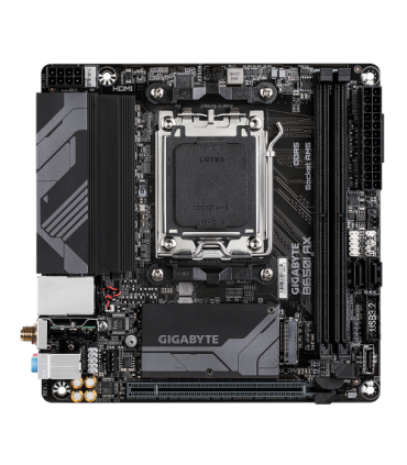 GIGABYTE B650I AX Placa base - AMD Ryzen serie 9000, VRM de 5+2+1 fases, hasta 6400 MHz DDR5 (OC), 1xPCIe 4.0 M.2, LAN 2,5 GbE..