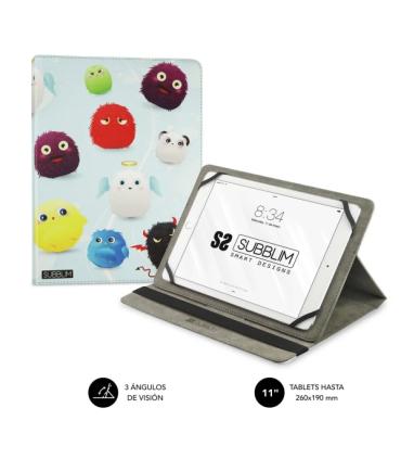 Subblim Funda Tablet Universal Trendy 9.6" a 11" - Posicion Stand con 2 Angulos de Vision - Soporte Antideslizante - Colores Var