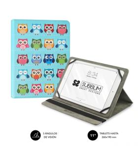 Subblim Funda Tablet Universal Trendy 9.6" a 11" - Posicion Stand con 2 Angulos de Vision - Soporte Antideslizante - Colores Var