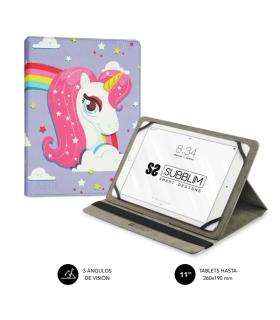 Subblim Funda Tablet Universal Trendy 9.6" a 11" - Posicion Stand con 2 Angulos de Vision - Soporte Antideslizante - Colores Var