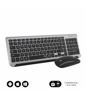Subblim Combo Dual Prestige - Teclado y Raton Inalambricos - Bluetooth y 2.4G - Funcionamiento Silencioso - Color Gris Negro
