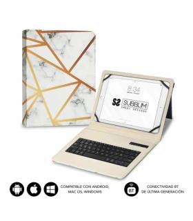 Subblim Keytab Pro Bluetooth Funda universal 9-10.1" - Diseño ultradelgado - Soporte ajustable - Sistema magnético - Resistente.