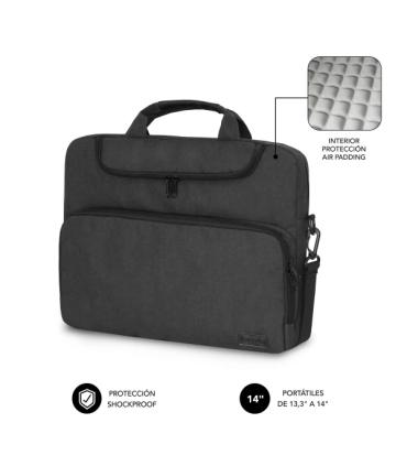 Subblim Maletin para Portatiles de hasta 14" Pulgadas - Proteccion Air Padding - Resistente Poliester Oxford - Repelente de Liqu