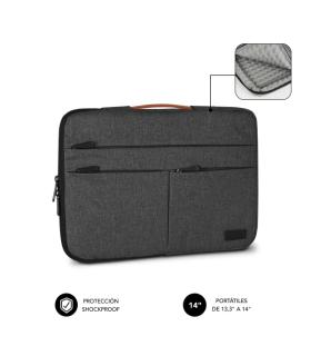 Subblim Funda Air Padding 360 Portátil de 13.3" a 14" - Protección 360º con Air Padding - Múltiples bolsillos - Resistente y dur