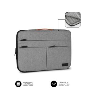 Subblim Funda Air Padding 360 Portátil de 13.3" a 14" - Protección 360º con Air Padding - Múltiples bolsillos - Resistente y dur