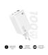 Subblim Cargador de Pared GaN 100W - 3 Puertos (2xUSB-C + 1xUSB-A) - Carga ultra rápida - Color Blanco