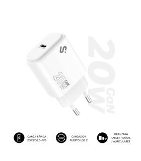 Subblim Cargador de Pared GaN 20W - USB-C - Carga rápida - Color Blanco
