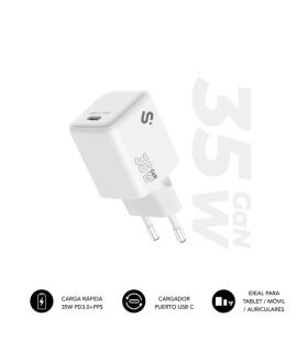 Subblim Cargador de Pared GaN 35W - USB-C - Carga rápida - Color Blanco