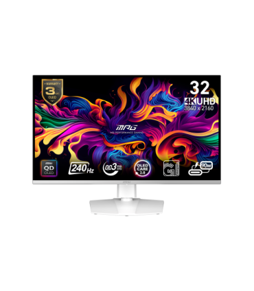 MSI MPG 321URXW QD-OLED pantalla para PC 80 cm (31.5") 3840 x 2160 Pixeles 4K Ultra HD Blanco