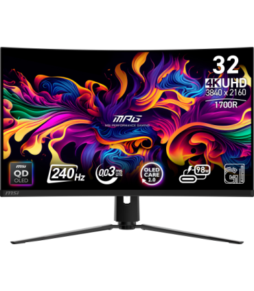 MSI MPG 321CURX QD-OLED pantalla para PC 80 cm (31.5") 3840 x 2160 Pixeles 4K Ultra HD Negro