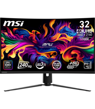 MSI MPG 321CURX QD-OLED pantalla para PC 80 cm (31.5") 3840 x 2160 Pixeles 4K Ultra HD Negro