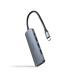 Nanocable HUB USB-C 5 en 1 - Conversor USB-C 3.1 a 3 x USB-A 3.0 + USB-C PD 100W + HDMI - Aluminio - 18cm - Color Gris