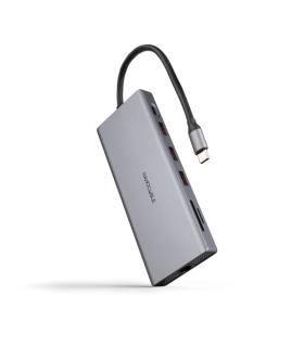 Nanocable HUB USB-C 12 en 1 - Conversor USB-C 3.1 a 3 x USB-A 3.2 + 3 x USB-C 3.2 + USB-C PD 100W + 2 x HDMI 4K@60Hz + DP 4K@60H