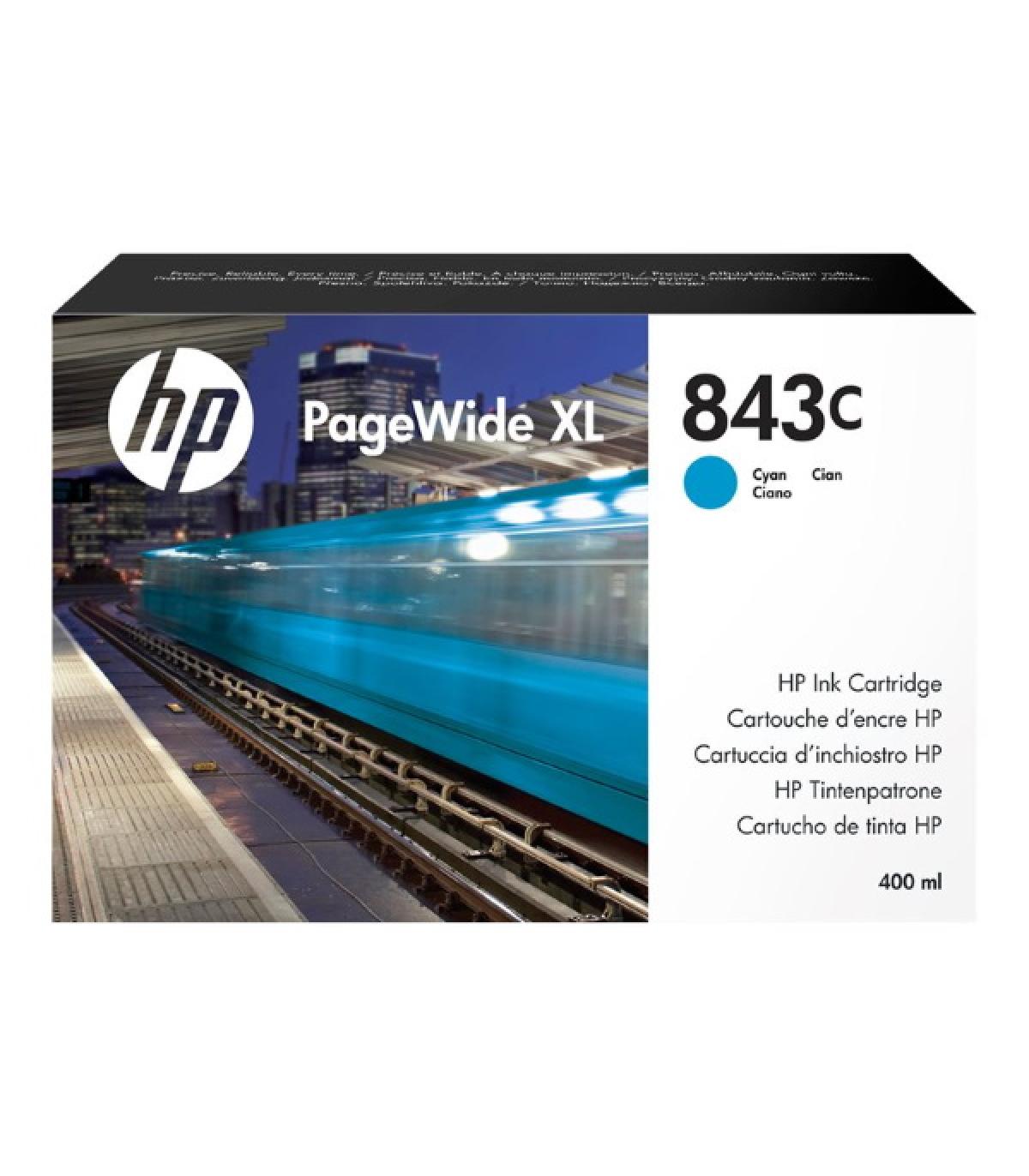 HP 843C XL Cyan Cartucho de Tinta Original - C1Q66A