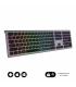 Subblim Teclado Inalambrico Master - Bluetooth y 2.4G - Iluminado - Teclas Ergonomicas de Bajo Perfil - Color Gris Negro