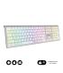 Subblim Teclado Inalambrico Master - Bluetooth y 2.4G - Iluminado - Teclas Ergonomicas de Bajo Perfil - Color Blanco Plata