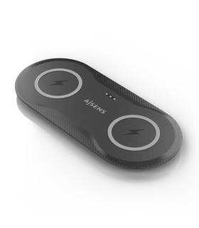 Aisens Cargador Inalambrico 15W - USB-C - Protocolo Qi - Moviles y Auriculares - Proteccion Contra Sobretension, Sobretemperatur