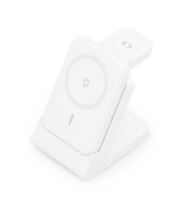 Aisens Cargador Inalambrico 15W - USB-C - Protocolo Qi - Moviles, Apple Watch y Auriculares - Powerbank - Proteccion Contra Sobr